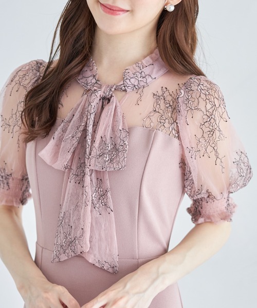 「tocco closet」 半袖ワンピース M ブラック レディース_画像2