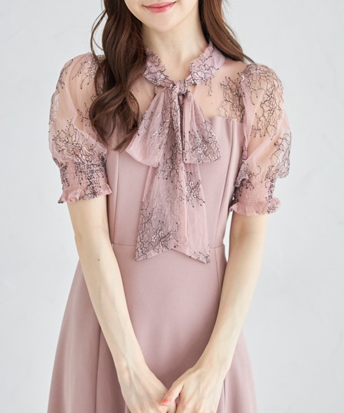 「tocco closet」 半袖ワンピース M ブラック レディース_画像4