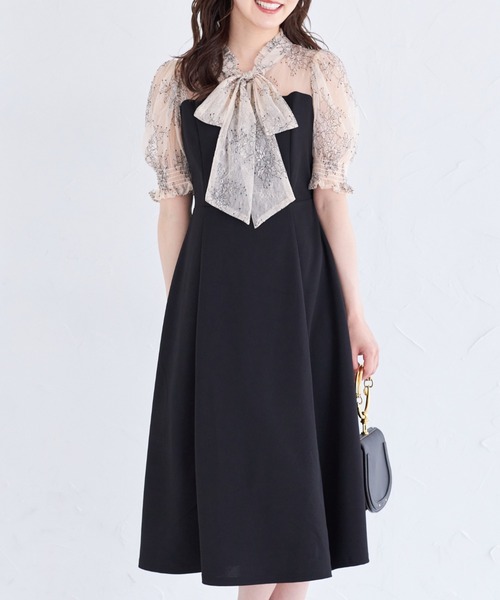 「tocco closet」 半袖ワンピース M ブラック レディース_画像7