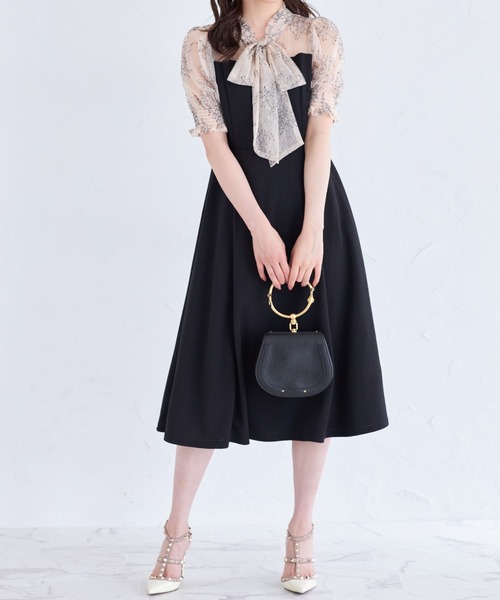 「tocco closet」 半袖ワンピース M ブラック レディース_画像8