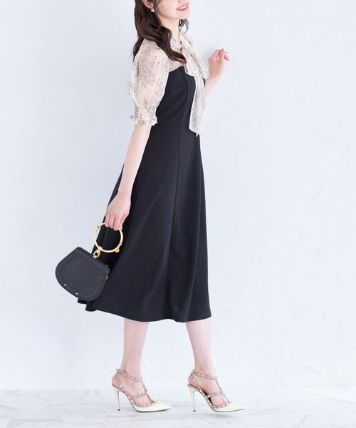 「tocco closet」 半袖ワンピース M ブラック レディース_画像9