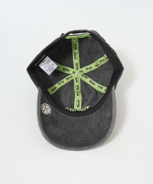 keiju Speed Tape 刺繍入り黒トラッカーキャップ THRASHER（スラッシャー） キャップ 帽子 ロゴ刺繍 キャップ サイズ