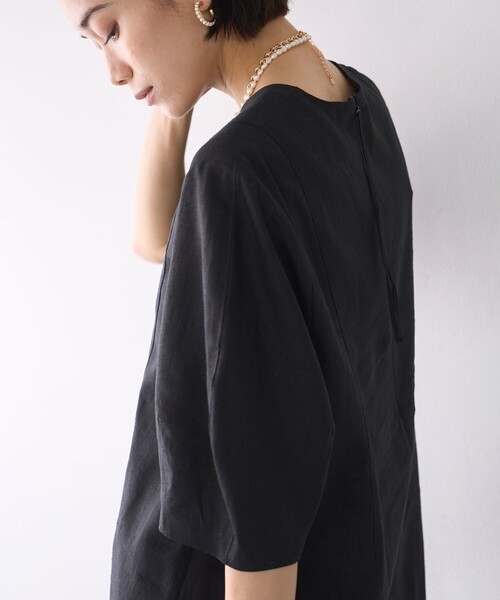 「UNFILO」 7分袖ブラウス SMALL グレー レディース_画像4