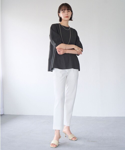「UNFILO」 7分袖ブラウス SMALL グレー レディース_画像7