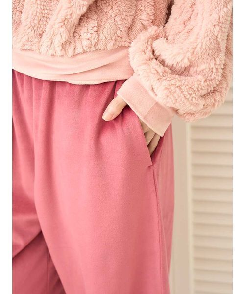 SNIDEL HOME パジャマ ルームウェア リボンフリースセットアップ