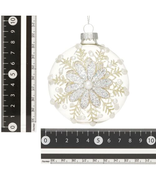 Francfranc（フランフラン） インテリア ガラスオーナメント スノー