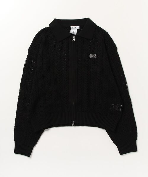 X-girl（エックスガール） ニットカーディガン ONE SIZE ブラック