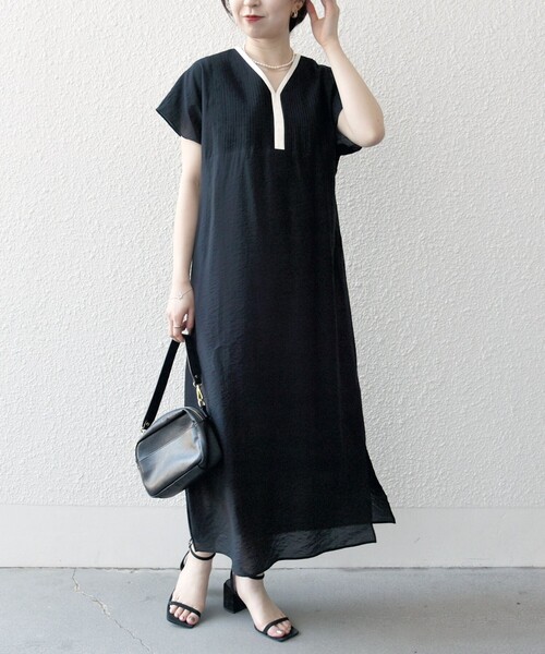 「SHIPS any」 ノースリーブワンピース ONE SIZE ブラウン レディース_画像3