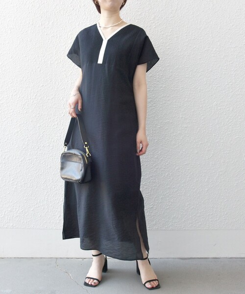 「SHIPS any」 ノースリーブワンピース ONE SIZE ブラウン レディース_画像4