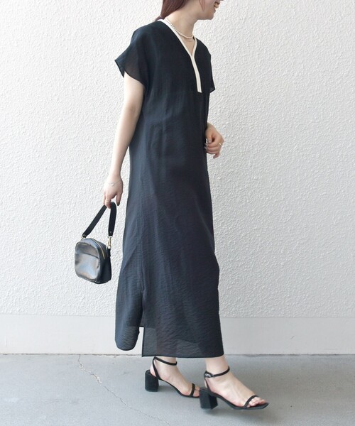 「SHIPS any」 ノースリーブワンピース ONE SIZE ブラウン レディース_画像7