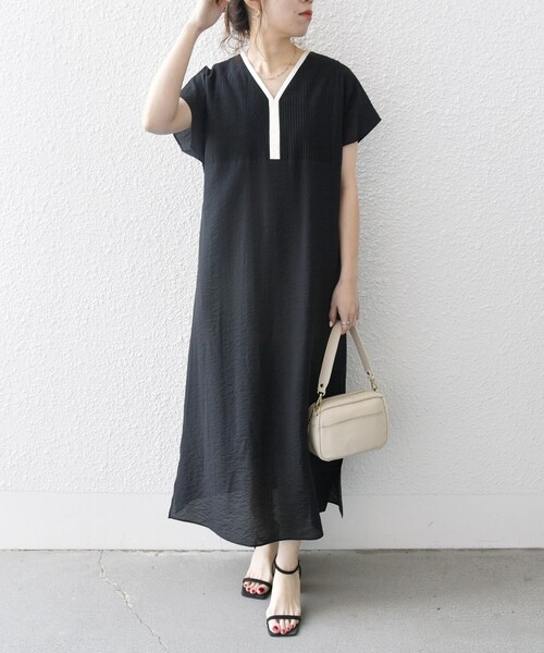 「SHIPS any」 ノースリーブワンピース ONE SIZE ブラウン レディース_画像9