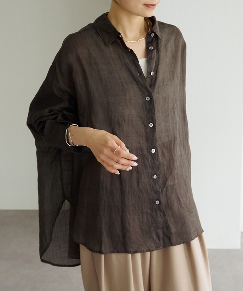 「PUAL CE CIN」 長袖シャツ FREE ライトグレー レディース_画像8