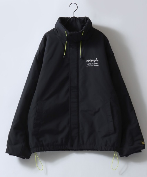 マークゴンザレス ダウンジャケット M ブラック 美品 MARK GONZALES (マークゴンザレス) HOODED PUFFY JACKET ダウン