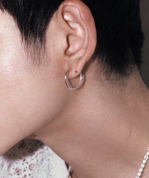 whoseA（フーシー） ピアス 「silver925」Neat Hoop Pierce 20mm