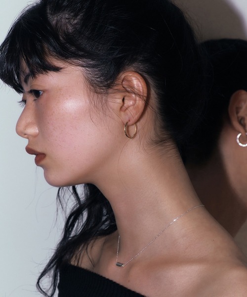 whoseA（フーシー） ピアス 「silver925」Neat Hoop Pierce 20mm