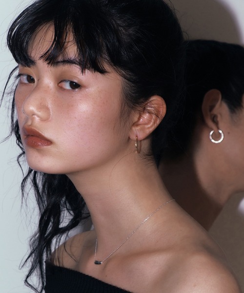whoseA（フーシー） ピアス 「silver925」Neat Hoop Pierce 20mm