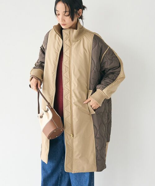 「CRAFT STANDARD BOUTIQUE」 「furry」ミリタリーコート FREE ライトベージュ レディース_画像2