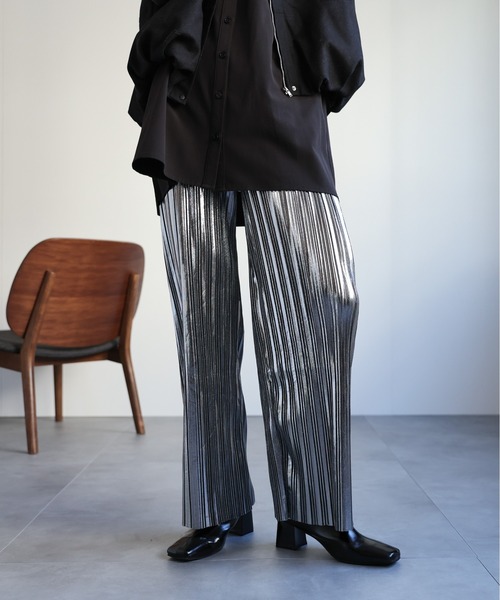 「ap retro」 イージーパンツ FREE シルバー レディース_画像2