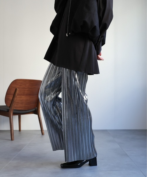 「ap retro」 イージーパンツ FREE シルバー レディース_画像5