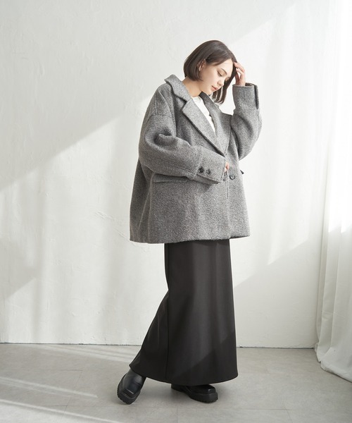 notch. コート アウター カールシャギーダブルコート レディース