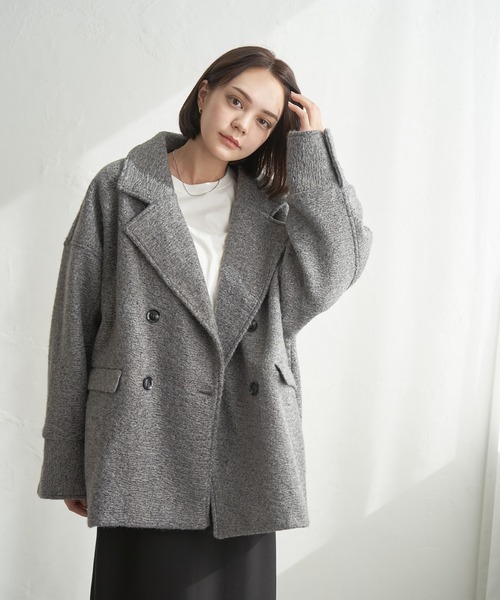 notch. コート アウター カールシャギーダブルコート レディース