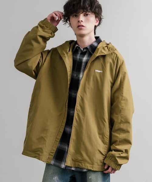 HUF トラックジャケット L ブラウン　アウター 長袖 ストリート HUF トラックジャケット L ブラウン アウター 長袖 ストリート 楽天