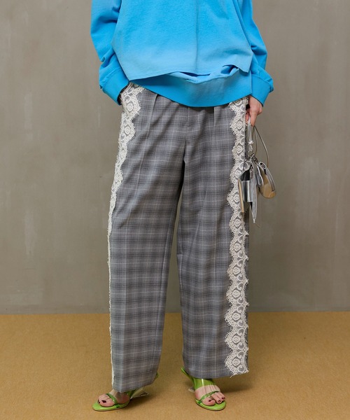 スラックス パンツ Side Lace Slacks/サイドレーススラックス レディースの画像