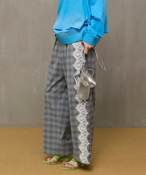 スラックス パンツ Side Lace Slacks/サイドレーススラックス レディースの画像