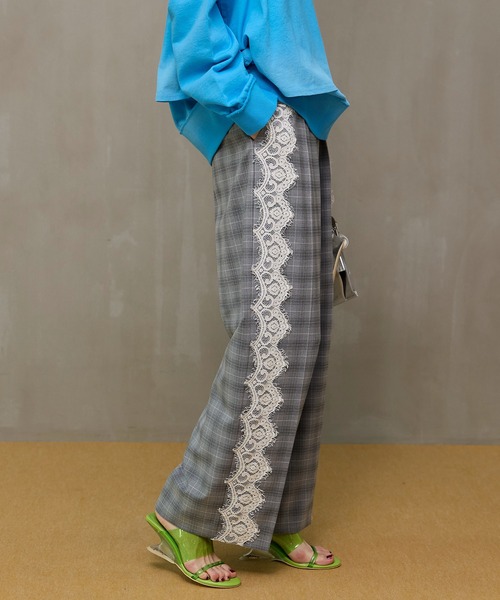 スラックス パンツ Side Lace Slacks/サイドレーススラックス レディースの画像