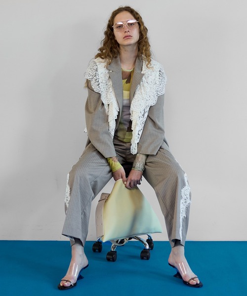 スラックス パンツ Side Lace Slacks/サイドレーススラックス レディースの画像