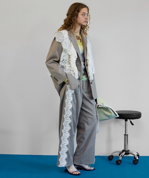 スラックス パンツ Side Lace Slacks/サイドレーススラックス レディースの画像
