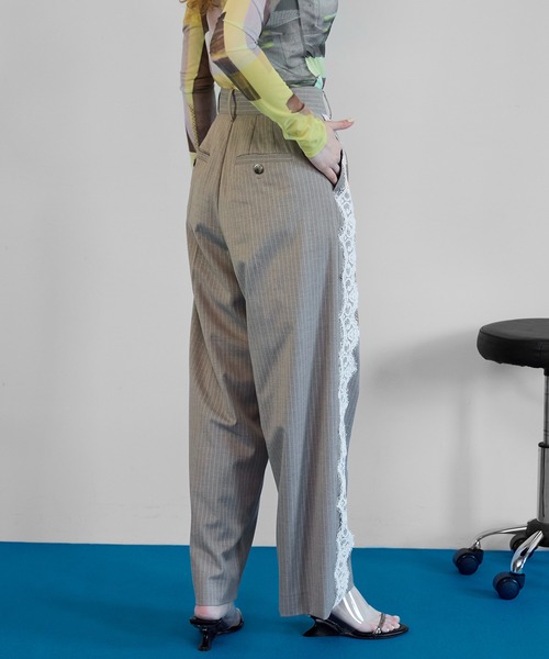 スラックス パンツ Side Lace Slacks/サイドレーススラックス レディースの画像