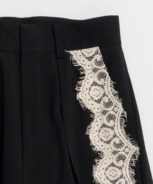 スラックス パンツ Side Lace Slacks/サイドレーススラックス レディースの画像