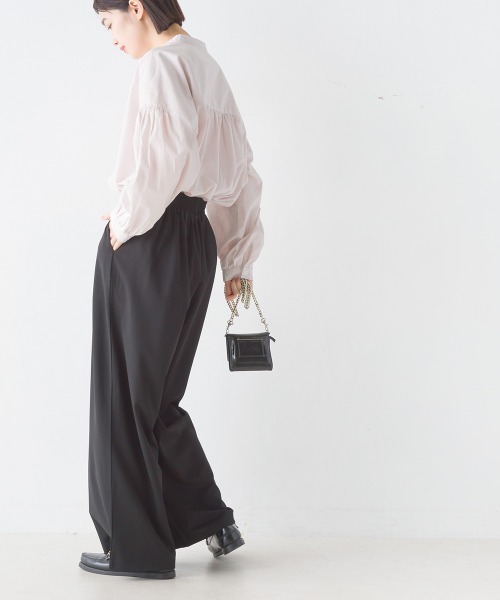 「OMNES」 パンツ FREE ブラック レディース_画像3