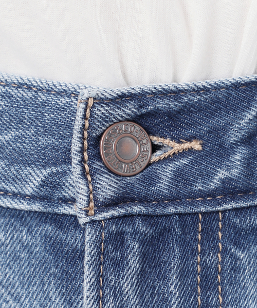 ジーンズ デニム デニムパンツ 別注「LEVI’S」RIBCAGE WIDE LEG：デニム レディースの画像