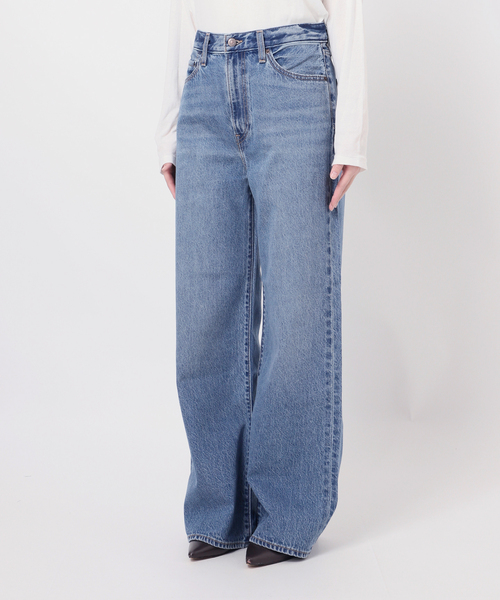 ジーンズ デニム デニムパンツ 別注「LEVI’S」RIBCAGE WIDE LEG：デニム レディースの画像