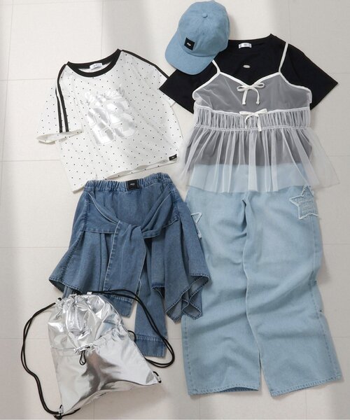 algy（アルジー） パンツ アソートデニムワイドパンツ キッズ 子供服