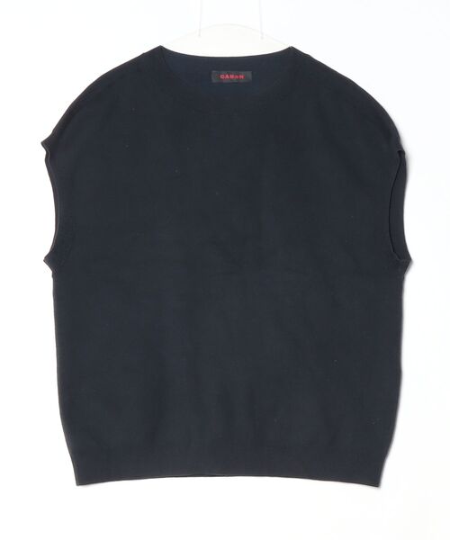 CABaN（キャバン） ノースリーブニット M ネイビー メンズ : ZOZOTOWN