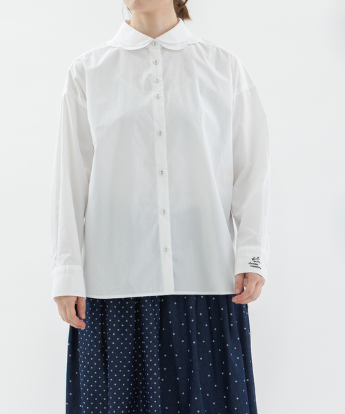 【NEW】ノップドゥノッド（nop de nod）/タイプライターペタルカラーシャツ nop de nod（ノップドゥノッド） ブラウス シャツ タイプライター