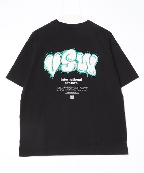 「VISION STREET WEAR」 ワンポイント半袖Tシャツ M ブラック メンズ_画像2