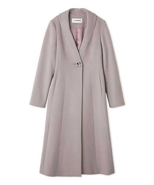 ★値下げ★リリーブラウン　ノーカラーコート LILY BROWN（リリーブラウン） ノーカラーコート 0 ベージュ