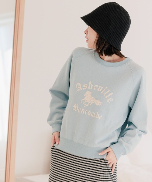 niko and…（ニコアンド） スウェットカットソー LARGE サックスブルー