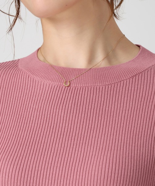 「MISCH MASCH」 長袖ニット フリ- ブラック レディース_画像7