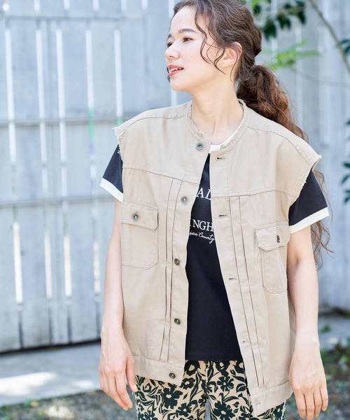 niko and…（ニコアンド） ベスト FREE ベージュ レディース : ZOZOTOWN