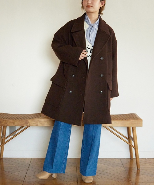 SLOBE IENA（スローブイエナ） ピーコート 36 ネイビー レディース