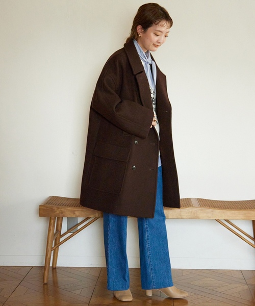 SLOBE IENA（スローブイエナ） ピーコート 36 ネイビー レディース