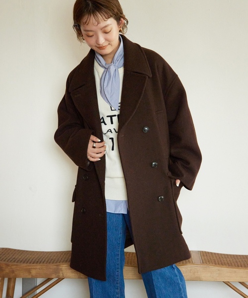 SLOBE IENA（スローブイエナ） ピーコート 36 ネイビー レディース