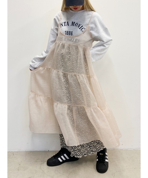 「WC」 キャミソールワンピース FREE ブラック レディース_画像8