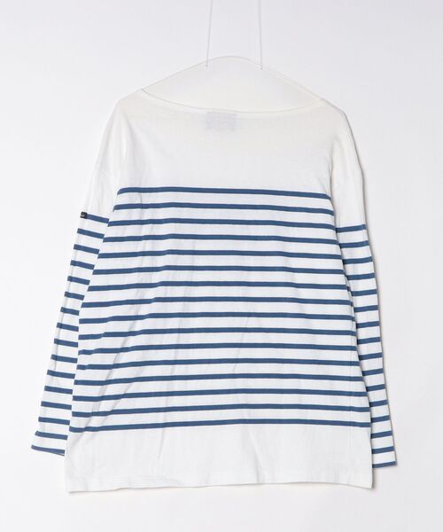 「Le Minor」 ボーダー柄長袖カットソー 3 ホワイト レディース_画像2