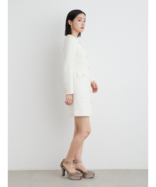 「LILY BROWN」 ノーカラーコート 0 ピンク レディース_画像3